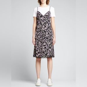 Meryll Rogge Mini Daisy Pink Floral Slip Dress